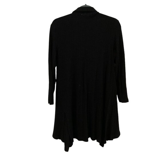 Lna Women's Cut Out Sleeve Cardigan Black Medium Sweater Open Front Cascade Fall - Picture 7 of 12